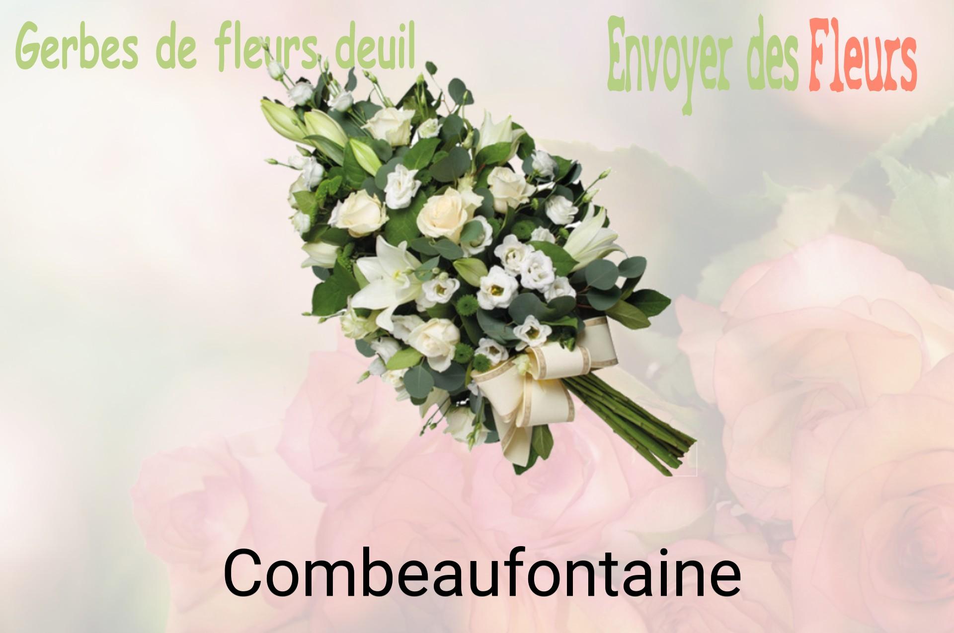 Gerbe de fleurs de deuil livrée à Combeaufontaine